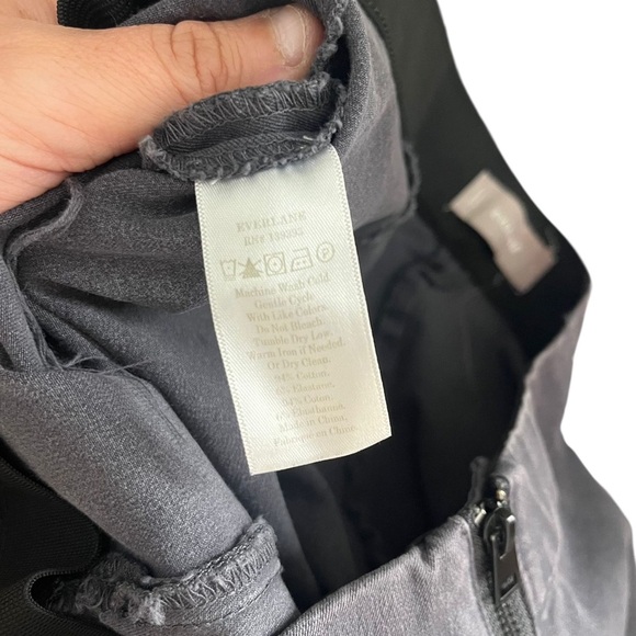 Everlane The Side Zip Cotton Stretch Pants Grey Size 6 - Picture 7 of 7